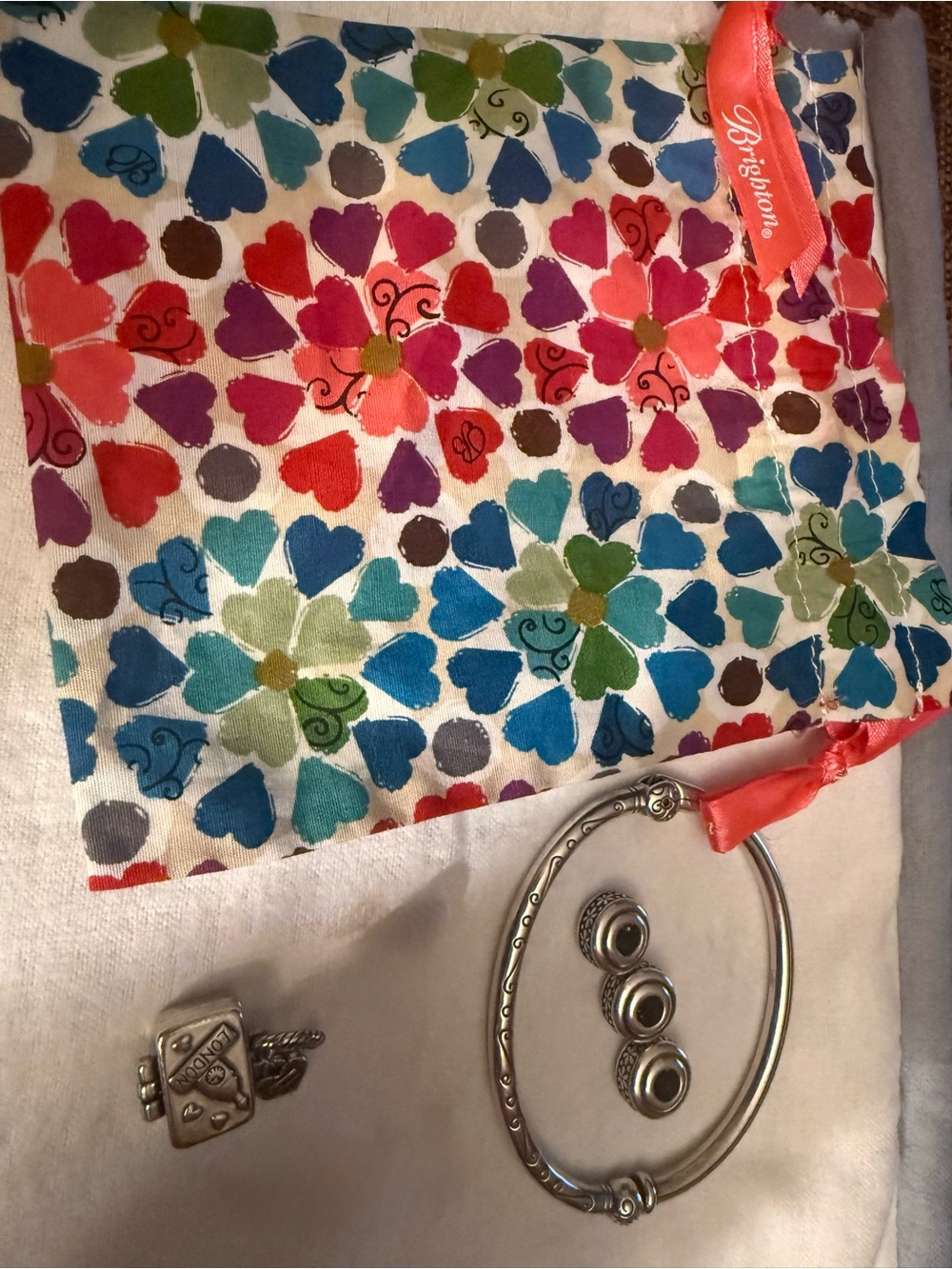 Brighton Charm Bangle Bracelet Bundle Suitcase Deco Spacer